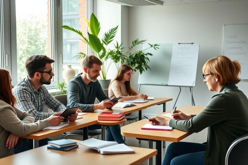 Full-time intensive English class in session